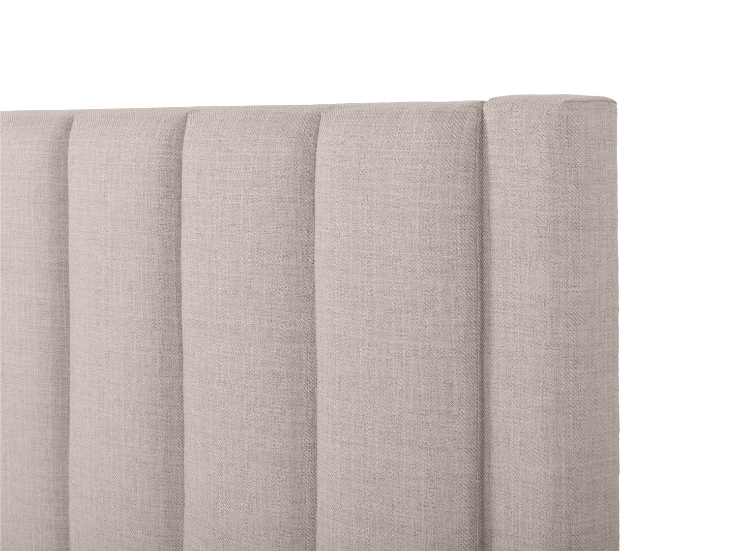 Channel Tufted Beige Queen Bed with Storage - FINAL SALE ITEM