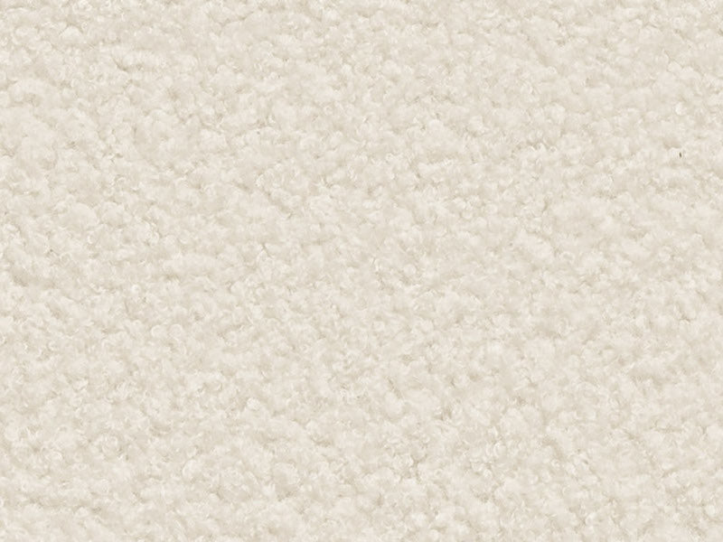 Modern Minimalist Boucle Single Bed, Off White