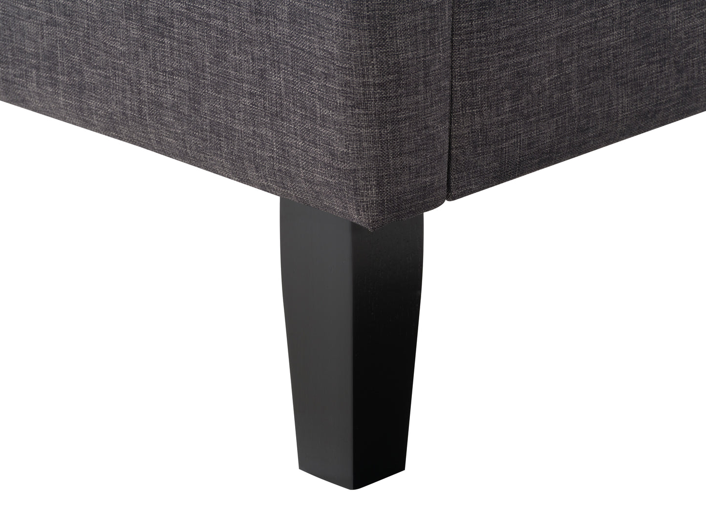 Dark Grey Upholstered King Bed