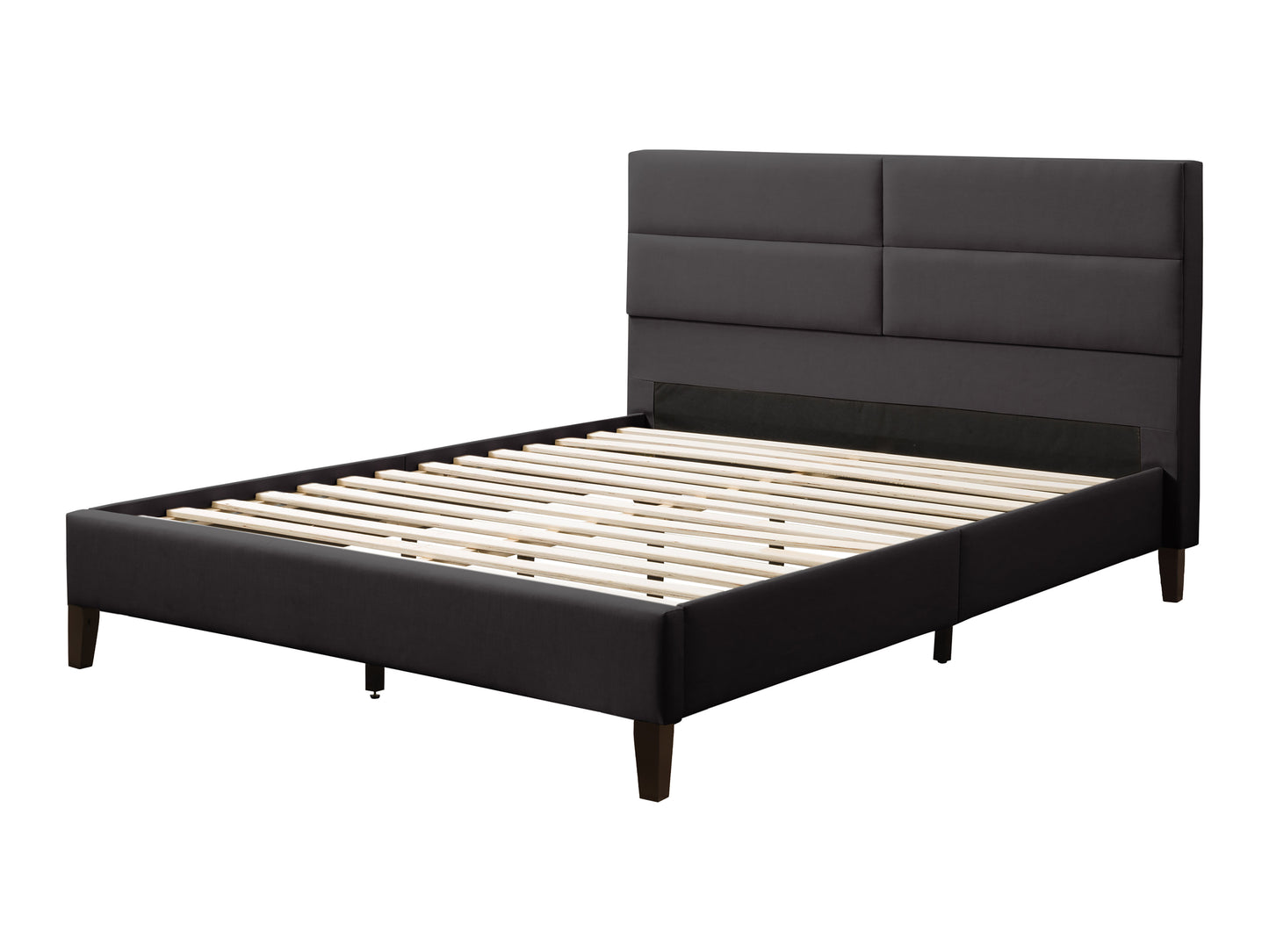 Dark Grey Upholstered Queen Bed - FINAL SALE ITEM