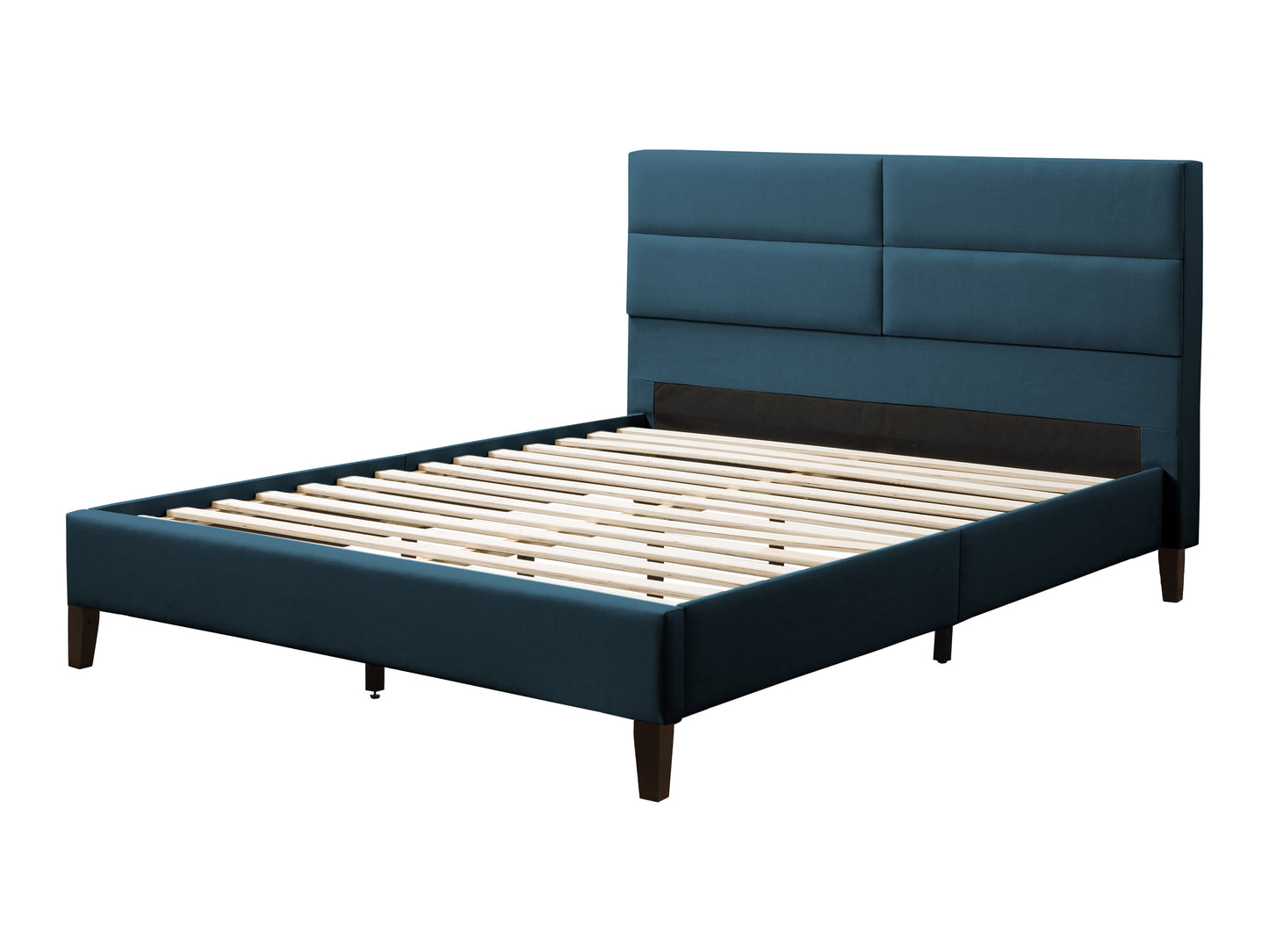 Blue Upholstered King Bed