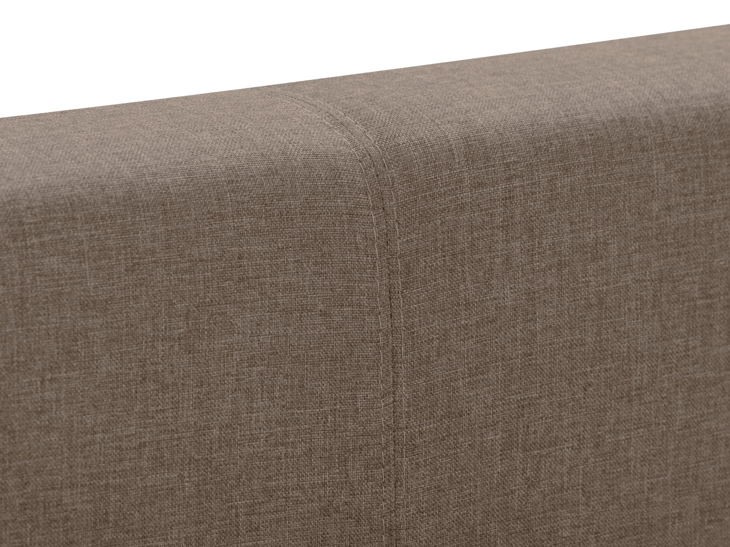 Warm Stone Fabric Single Bed with Slats - FINAL SALE ITEM