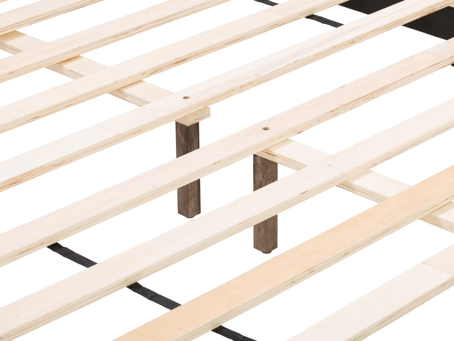 Warm Stone Fabric Single Bed with Slats - FINAL SALE ITEM