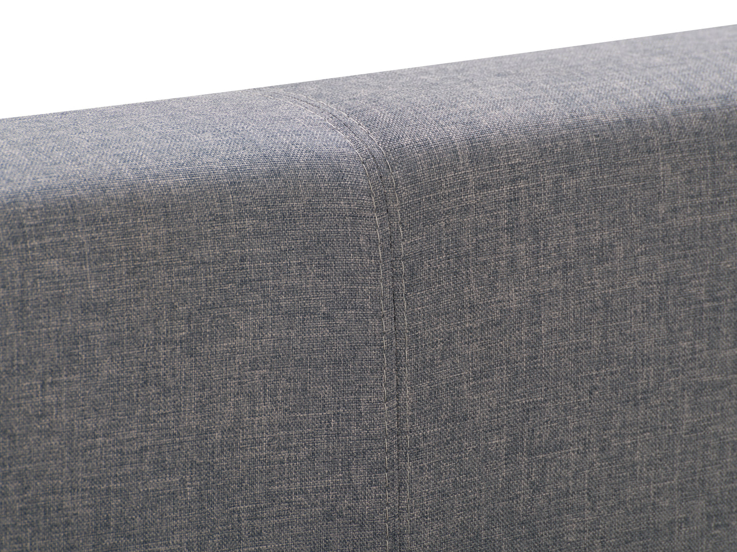 Grey Fabric Bed Single with Slats