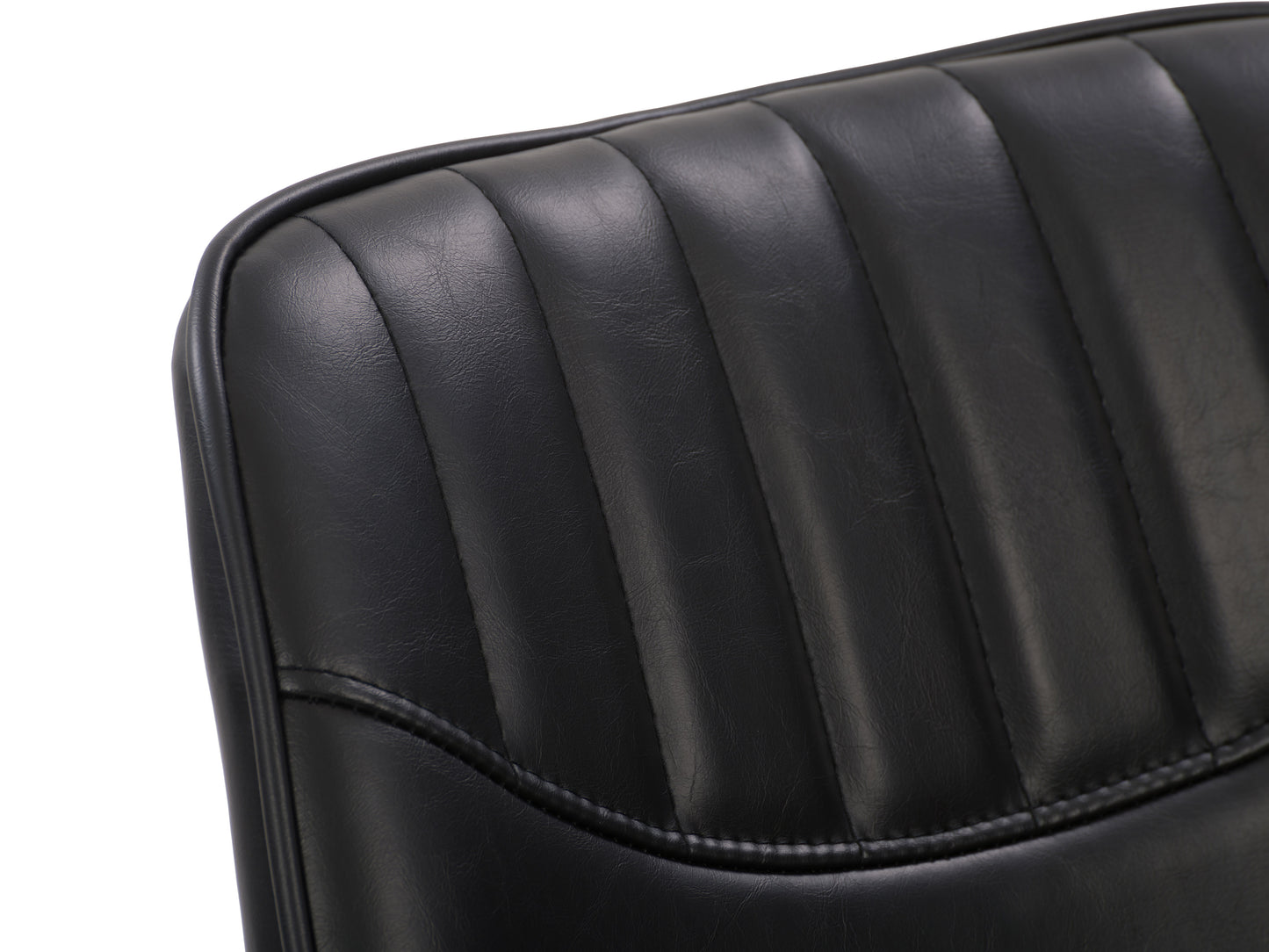 Black Vegan Leather Stools