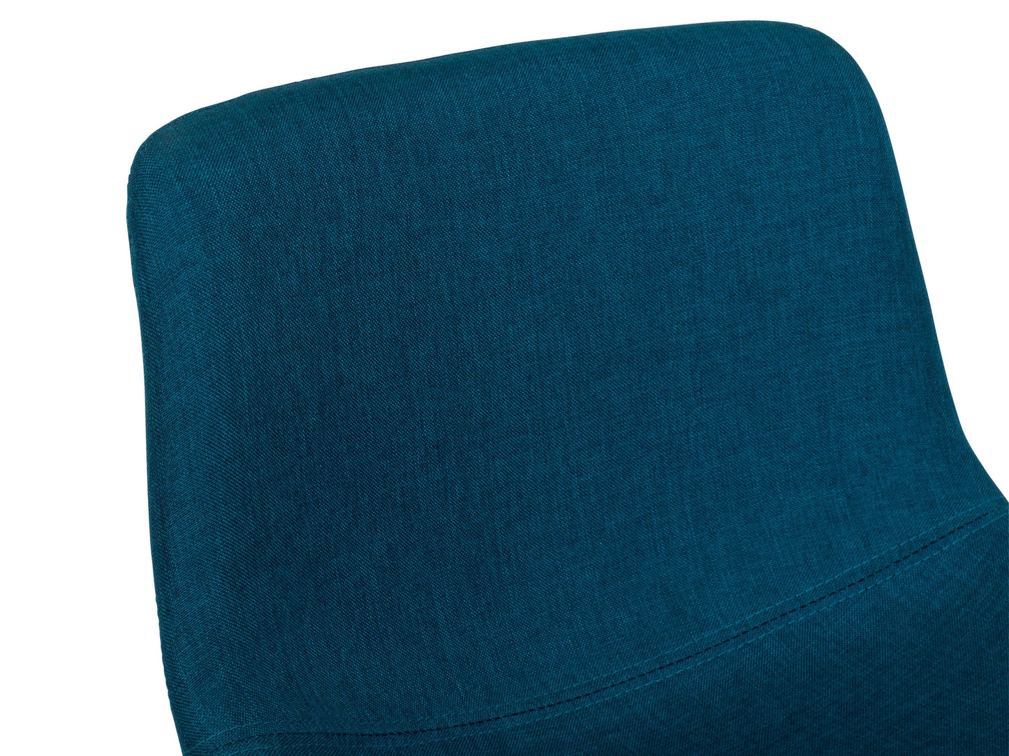 Blue wood bar stools with cushioned seats, sleek design, and sturdy legs, set of 2.