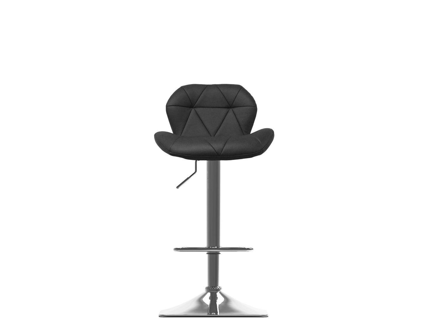 Black bar stools with backs, set of 2, featuring sleek design and comfortable seating for modern kitchens or bars.