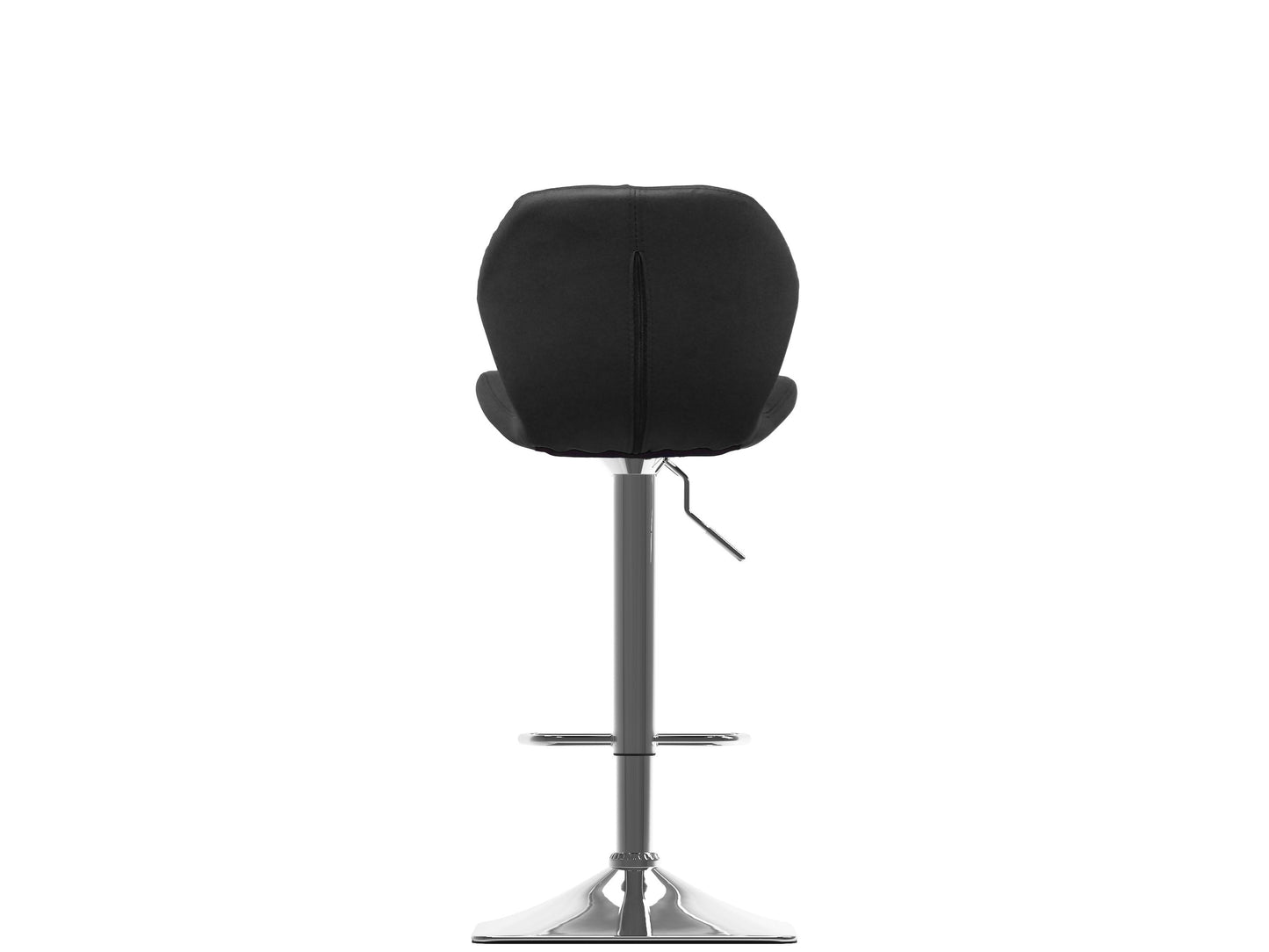 Black bar stools with backs, set of 2, featuring sleek metal legs and cushioned seats, perfect for modern kitchen islands.