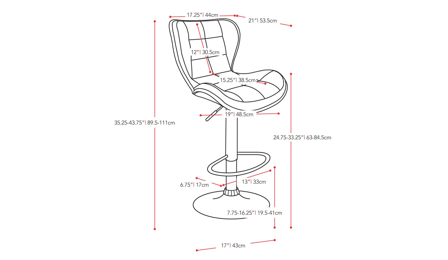 White bar stools with backs, set of 2, featuring cushioned seats and sleek chrome legs.