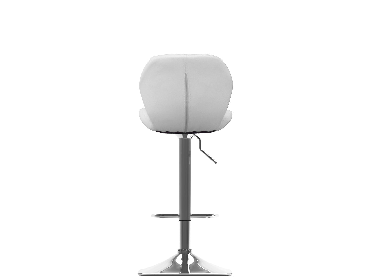 White bar stools with backs, set of 2, featuring cushioned seats, sleek design, and sturdy metal legs.