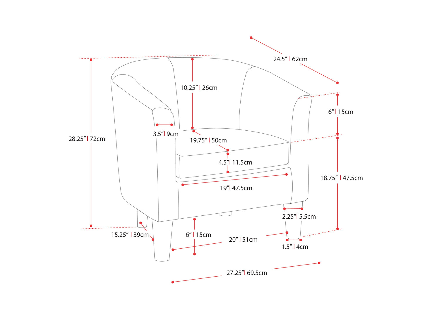 Boucle barrel accent chair with cream fabric, curved back, and wooden legs.