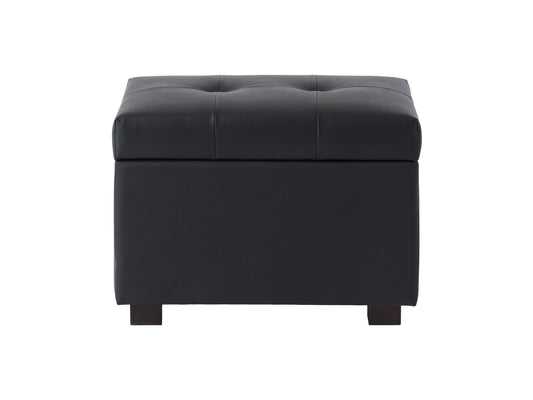 Vegan Leather Storage Ottoman - FINAL SALE ITEM