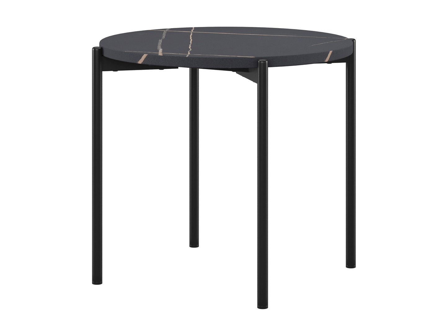 Black marble coffee table set with gold metal frame, elegant design, and modern aesthetic.
