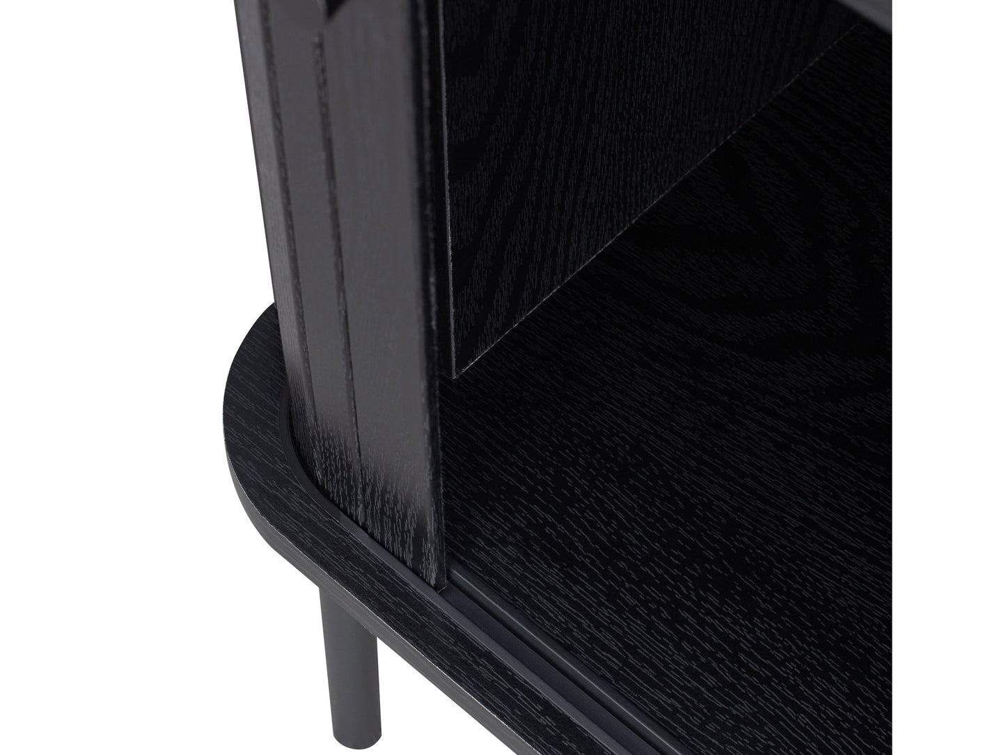Black Curved Sideboard Buffet
