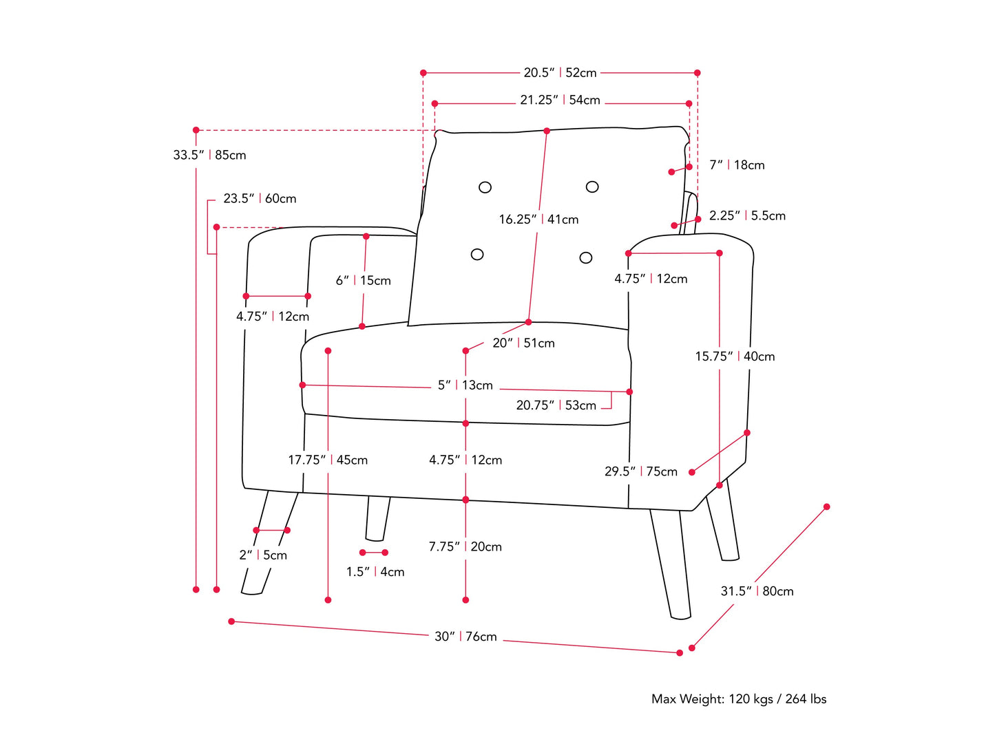 Green tufted accent chair with wooden legs and plush upholstery, perfect for modern living room or bedroom décor.