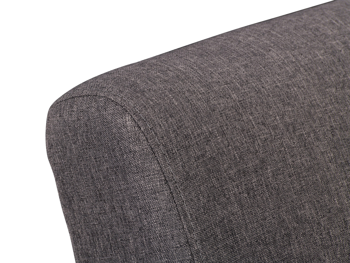 Brown wood accent chair with cushioned seat and back, featuring a sleek, minimalist design and sturdy construction.