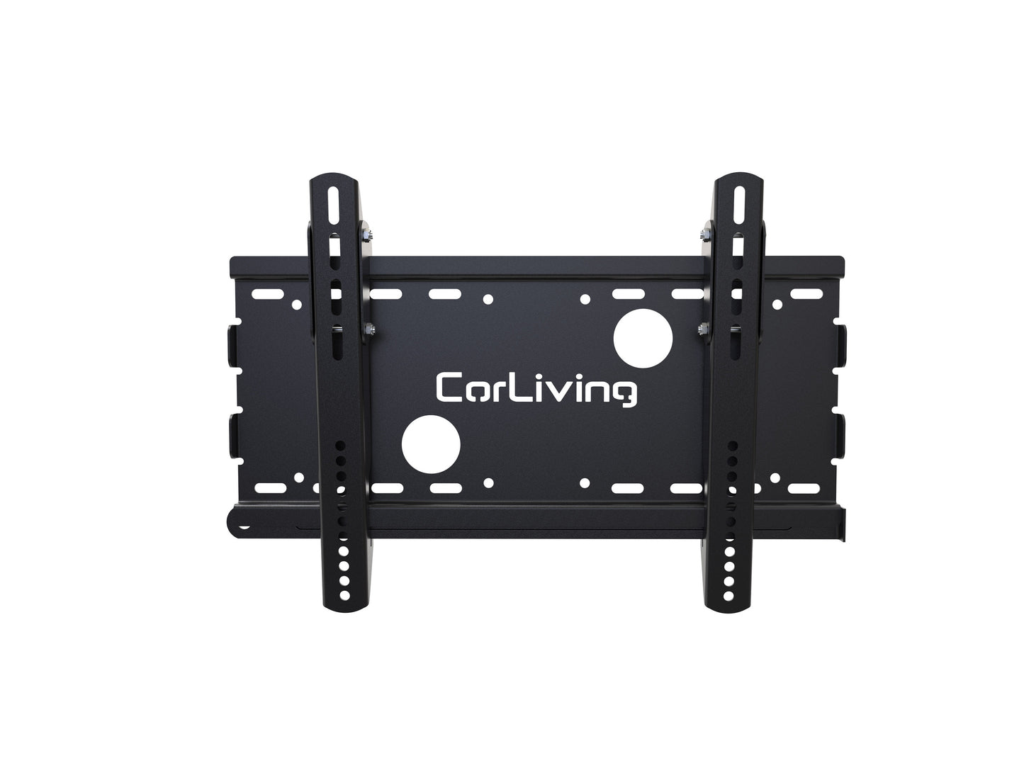 Black adjustable TV wall mount for 27" to 65" TVs, featuring a sturdy metal frame, swivel and tilt capabilities, and a sleek design for optimal viewing angles.