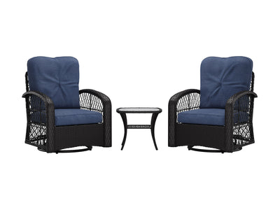 Swivel Patio Chairs Set, 3pc