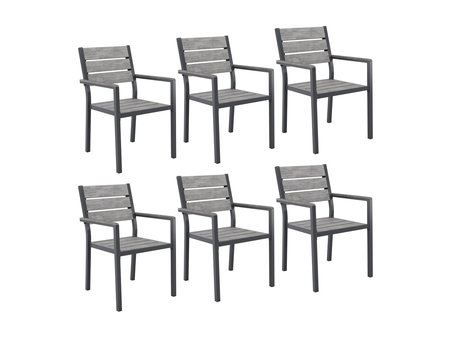 Outdoor dining set, 7-piece, black metal frame, beige cushions, glass tabletop, weather-resistant, modern patio furniture.