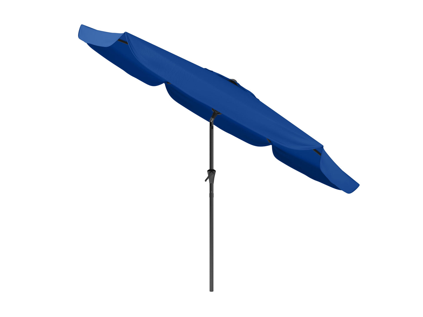 Cobalt blue 10ft patio umbrella with tilting feature, round canopy, and sturdy metal pole for outdoor shade.