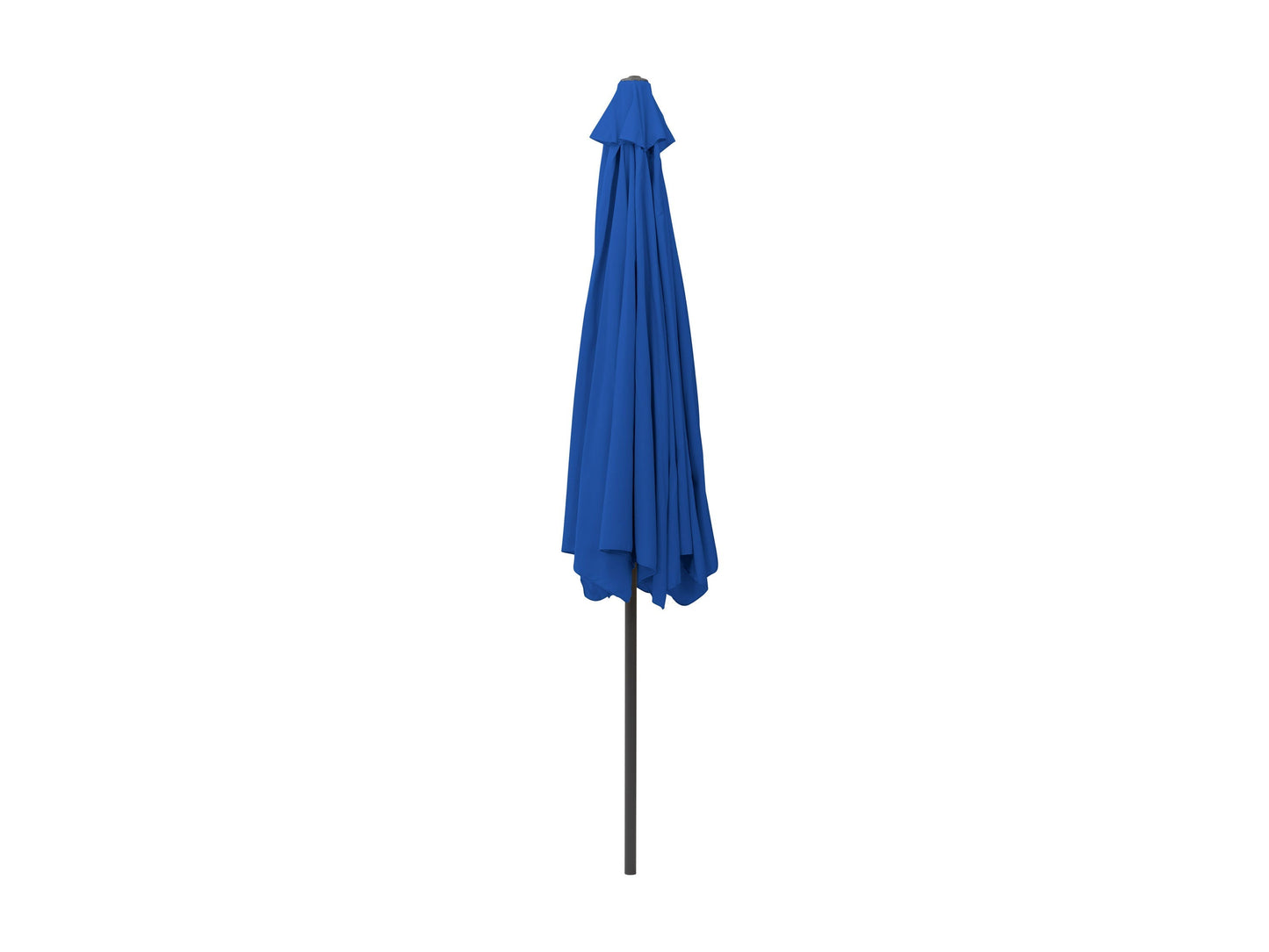 10ft cobalt blue patio umbrella with round tilting canopy and sturdy metal pole.