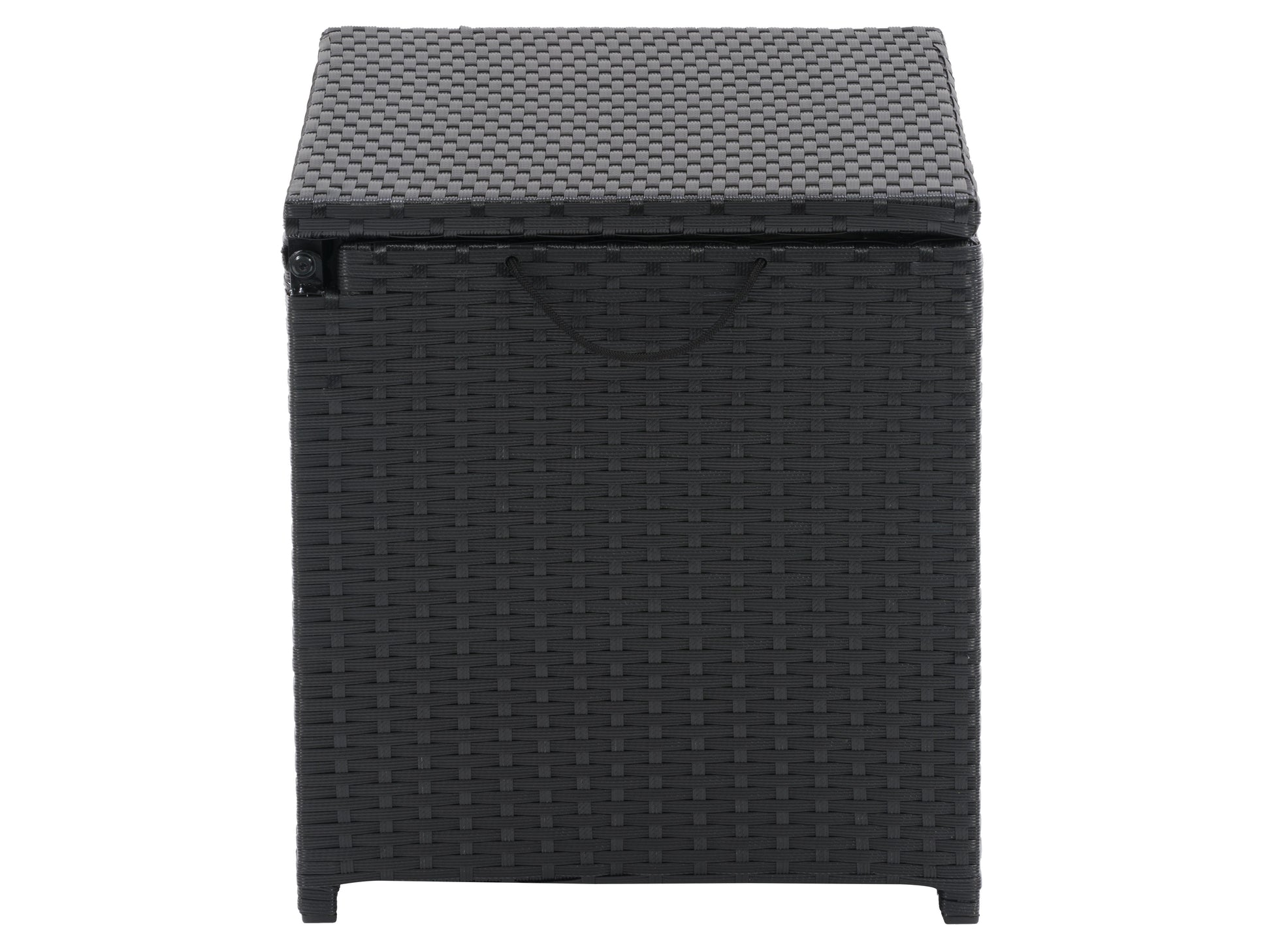 Alt text: "Wooden outdoor cooler table with dark brown finish, featuring a lift-top lid, built-in ice compartment, and sturdy legs, ideal for patio storage and entertaining."