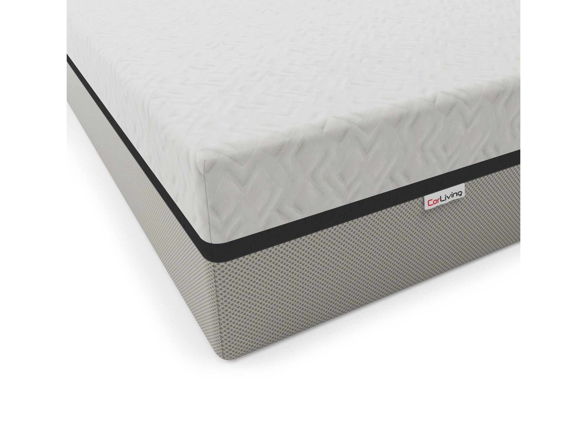 Memory foam king mattress with 10-inch thickness, quilted top, and breathable fabric cover. Ideal for back pain relief and a restful night's sleep.