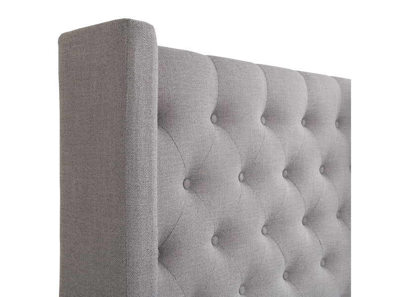 grey Tufted King Bed Fairfield Collection detail image by CorLiving