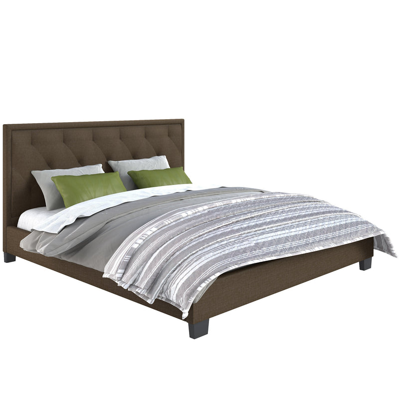 brown King Bed Frame with Headboard CorLiving Collection product image by CorLiving