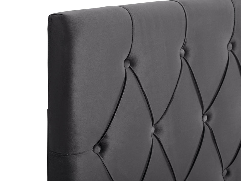 dark grey Velvet Headboard, Full / Double Catalina Collection detail image by CorLiving