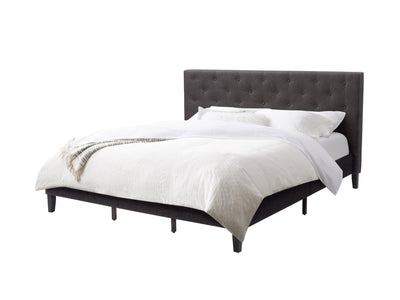 dark grey Button Tufted King Bed Nova Ridge Collection product image by CorLiving#color_nova-ridge-dark-grey