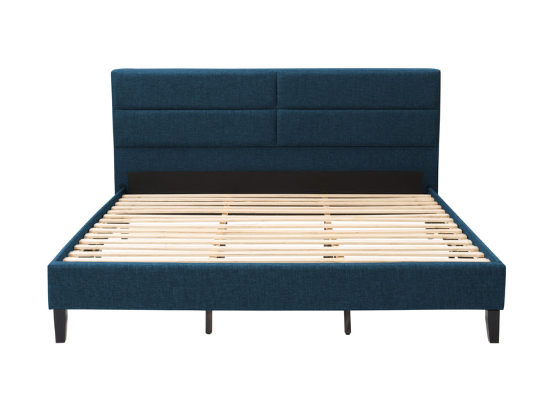 ocean blue Upholstered King Bed Bellevue Collection product image by CorLiving