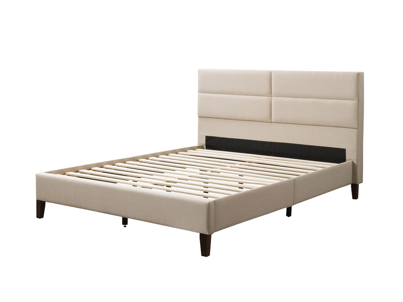 cream Upholstered Queen Bed Bellevue Collection product image by CorLiving