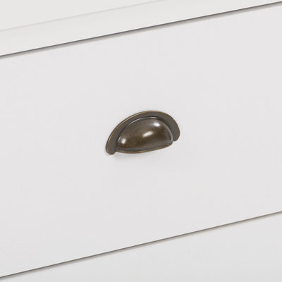 white 5 Drawer Dresser Boston Collection detail image by CorLiving#color_white