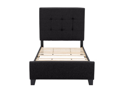 black Twin / Single Panel Bed Ellery Collection product image by CorLiving#color_ellery-black