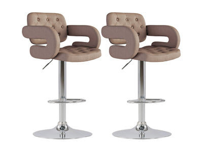 light brown Bar Stools with Arms Set of 2 Jude Collection product image by CorLiving#color_light-brown