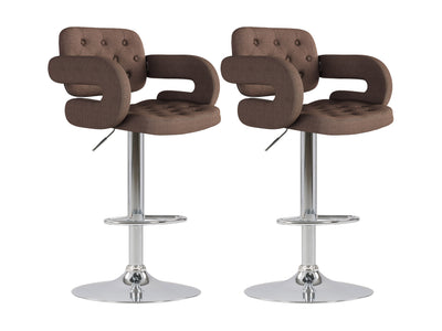 dark brown Bar Stools with Arms Set of 2 Jude Collection product image by CorLiving#color_dark-brown