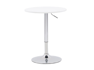 white Adjustable Height Bar Table, Round Maya Collection product image by CorLiving#color_white