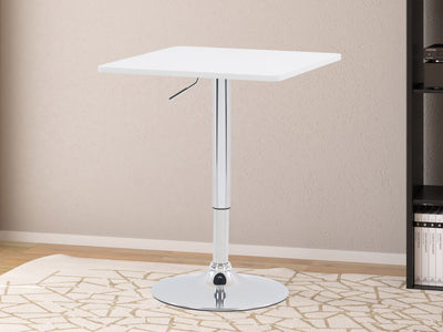 white Adjustable Height Bar Table, Square Maya Collection lifestyle scene by CorLiving#color_white