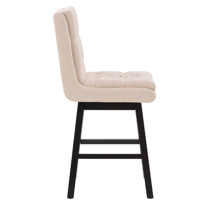 beige and dark brown Cushioned Bar Stools Set of 2 Leilani Collection product image by CorLivin