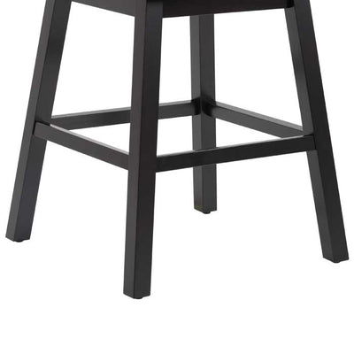 dark grey and dark brown Cushioned Bar Stools Set of 2 Leilani Collection detail image by CorLiving#color_dpt-dark-grey