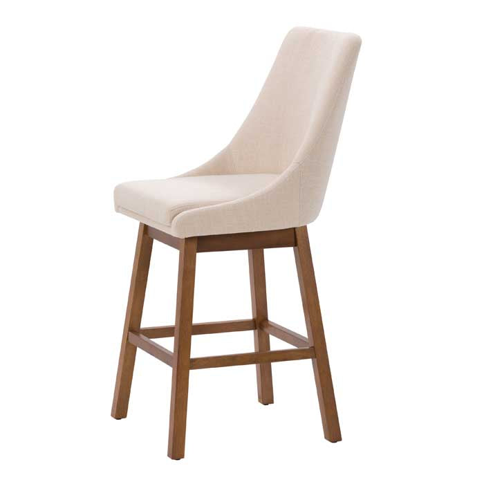 beige and brown High Back Bar Stools Set of 2 Luca Collection product image by CorLiving