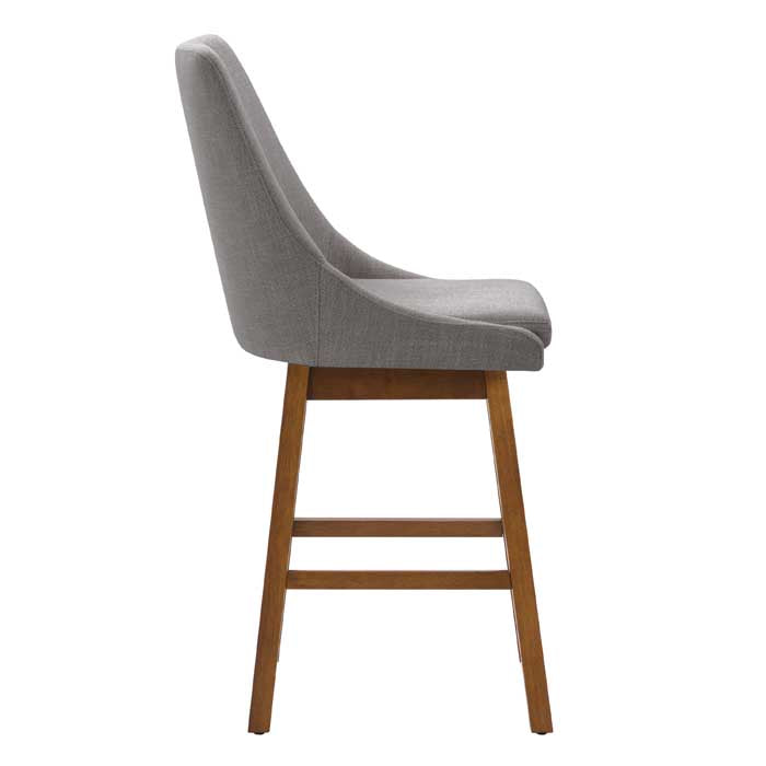 light grey and brown High Back Bar Stools Set of 2 Luca Collection product image by CorLiving