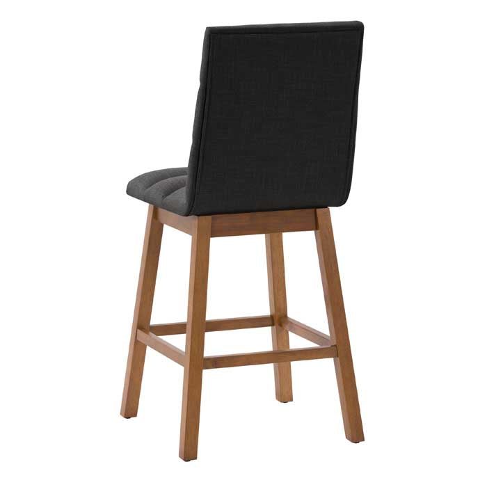 dark grey and brown Wood Bar Stools Set of 2 Lilibet Collection product image by CorLiving