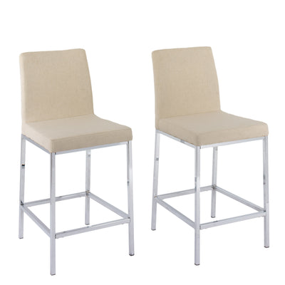 beige Counter Height Bar Stools Set of 2 Huntington Collection product image by CorLiving#color_beige
