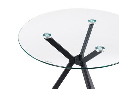 black Glass Bistro Table Eliana Collection detail image by CorLiving#color_black