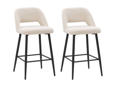 cream Velvet Bar Stools Set of 2 Talia Collection product image by CorLiving#color_cream