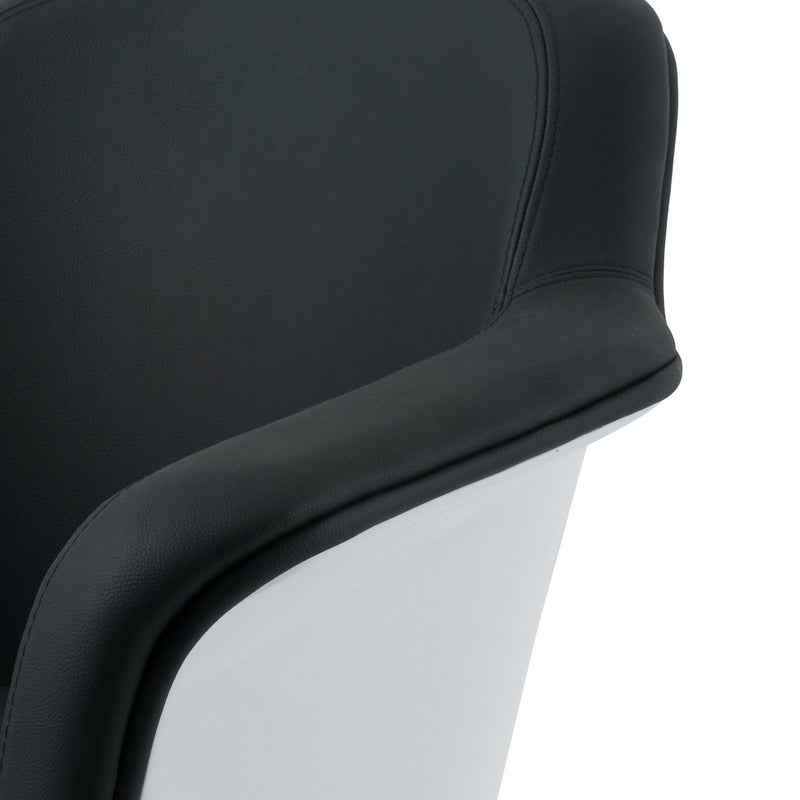 black Leather Swivel Chair CorLiving Collection detail image by CorLiving