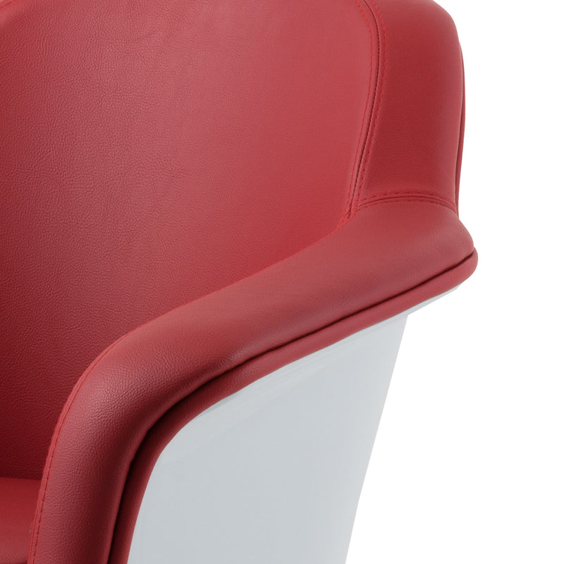 red Leather Swivel Chair CorLiving Collection detail image by CorLiving
