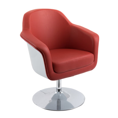 red Leather Swivel Chair CorLiving Collection product image by CorLiving#color_red